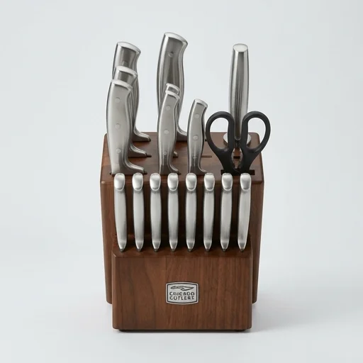 Chicago Cutlery Insignia Steel 17 Piece Knife Block Set